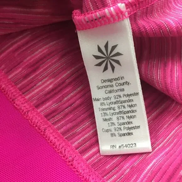 Athleta pink racerback mesh tank top Sz XS - Picture 6 of 7